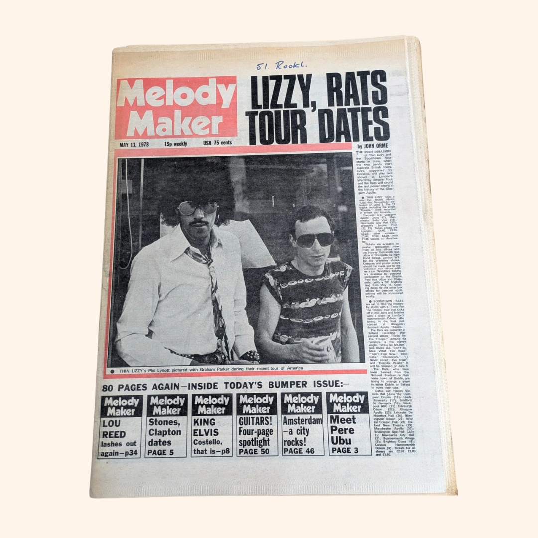 Melody Maker – 13 May 1978 (Thin Lizzy)