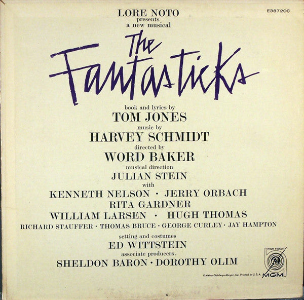 Various – The Fantasticks – Original Cast Album – LP