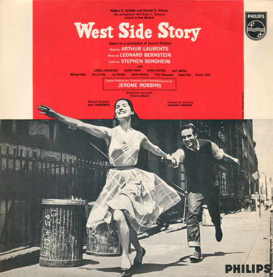 Leonard Bernstein, Stephen Sondheim, Carol Lawrence, Larry Kert, Chita Rivera, Arthur Gordon Smith – West Side Story