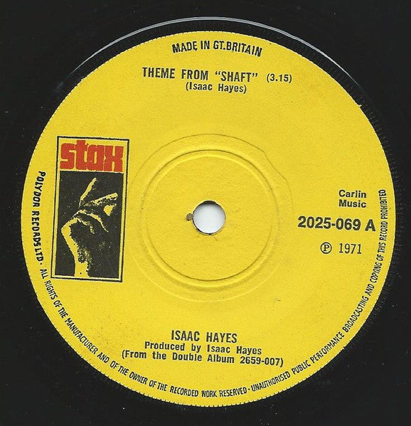 Isaac Hayes – Theme From Shaft – 7”