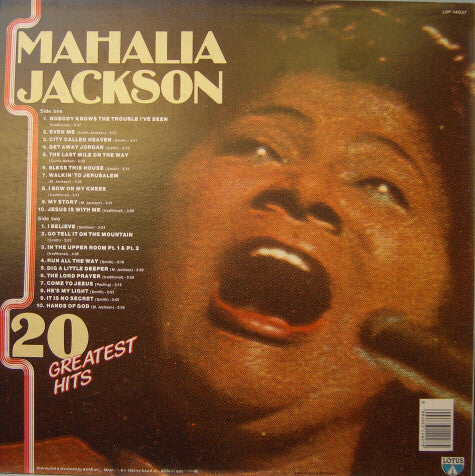 Mahalia Jackson – 20 Greatest Hits – LP