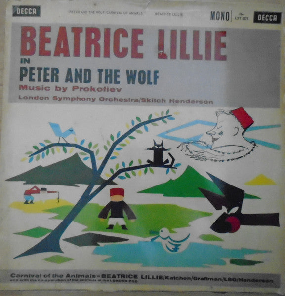 Sergei Prokofiev / Camille Saint-Saëns : Beatrice Lillie with London Symphony Orchestra conducted by Skitch Henderson – Peter And The Wolf / Carnival Of The Animals – LP