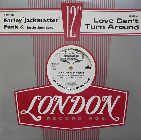 Farley "Jackmaster" Funk – Love Can't Turn Around – 12”