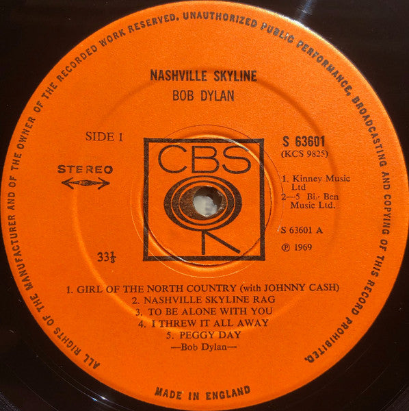 Bob Dylan – Nashville Skyline