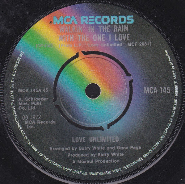 Love Unlimited – Walkin' In The Rain With The One I Love – 7”