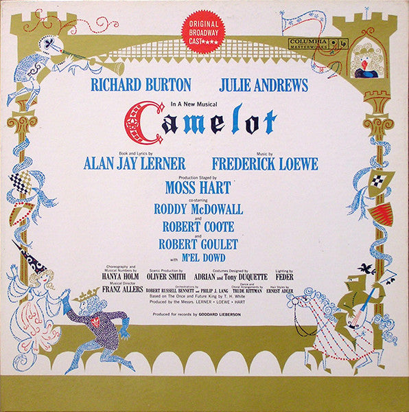 Alan Jay Lerner, Frederick Loewe, Julie Andrews, Richard Burton – Camelot (Original Broadway Cast Recording) – LP