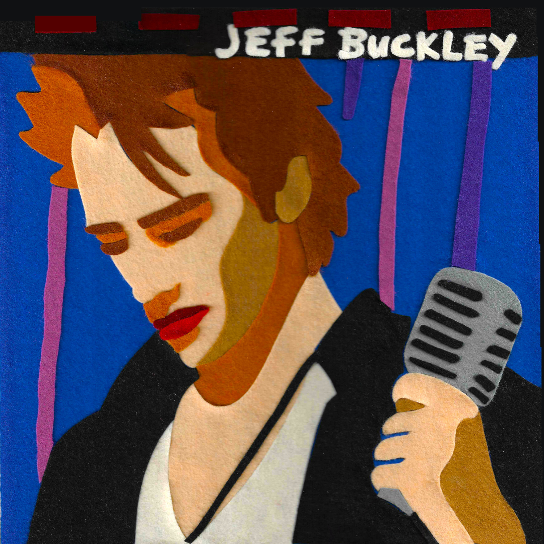Ladypat – Jeff Buckley – 12" fuzzy felt artwork