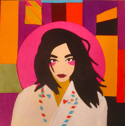Ladypat – Bjork – 12" fuzzy-felt artwork