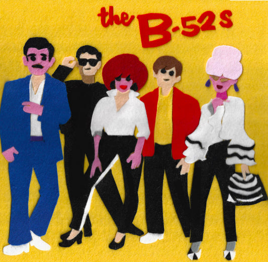 Ladypat – The B-52s – 12" fuzzy-felt artwork