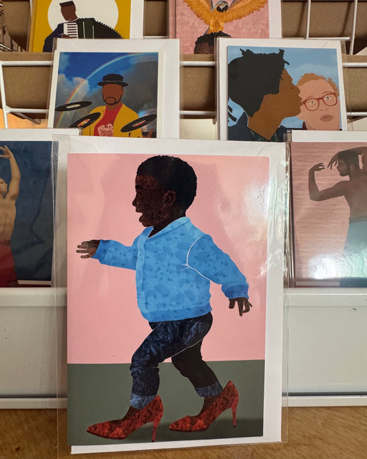 Matty's Art Studio – Walking (in heels) – A6 greeting card