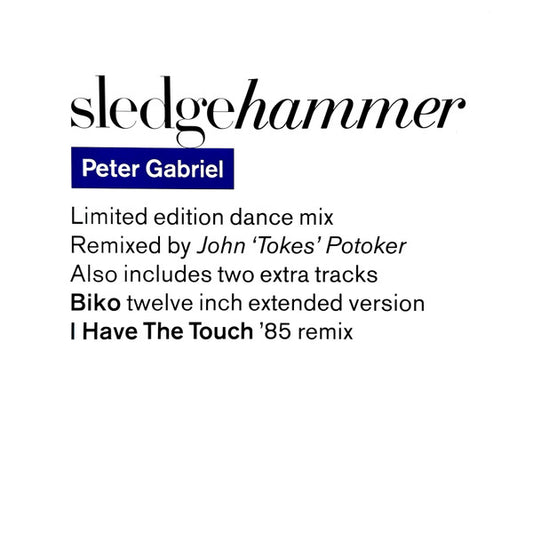Peter Gabriel – Sledgehammer (Limited Edition Dance Mix) – 12"