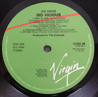 Sid Vicious – Sid Sings – LP