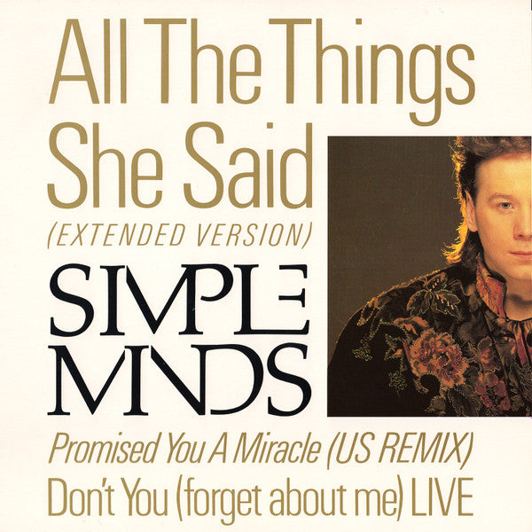 Simple Minds – All The Things She Said (Extended Version) – 12"