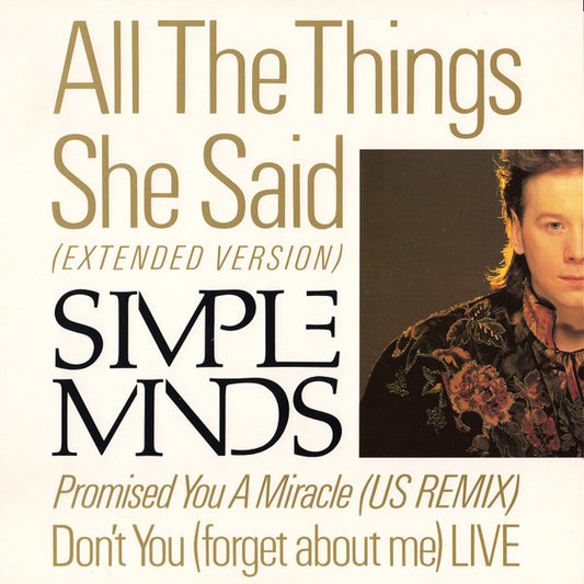 Simple Minds – All The Things She Said (Extended Version) – 12"