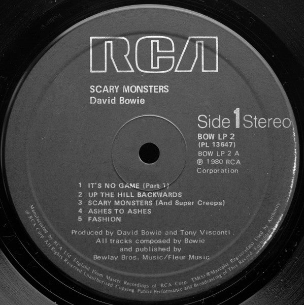 David Bowie – Scary Monsters – LP