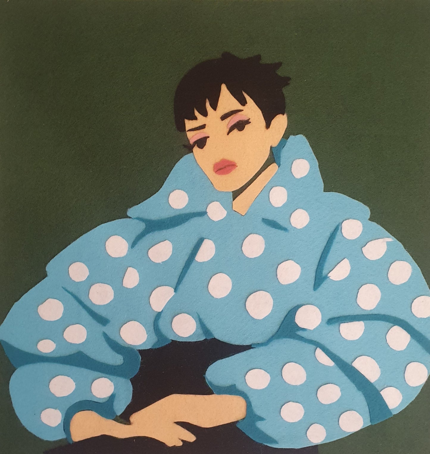 Ladypat – Lily Allen – 12" fuzzy-felt artwork