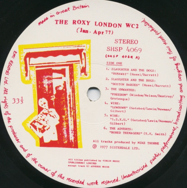 Various – The Roxy London WC2 (Jan - Apr 77) – LP