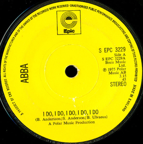 ABBA – I Do, I Do, I Do, I Do, I Do – 7”