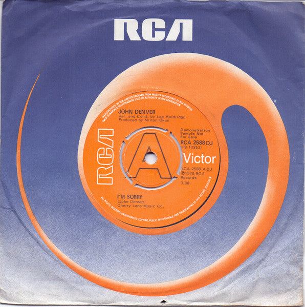 John Denver – I'm Sorry – 7” promo