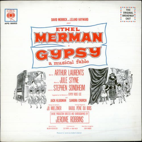 Ethel Merman, Jule Styne, Stephen Sondheim – Gypsy - A Musical Fable – LP