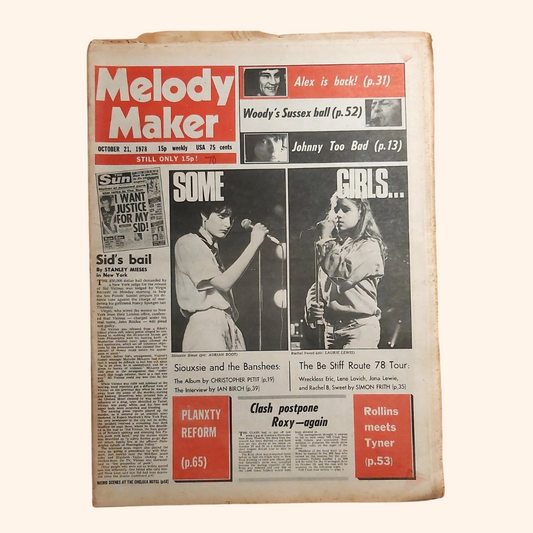 Melody Maker – 21 October 1978 (Siouxsie Sioux & Rachel Sweet)