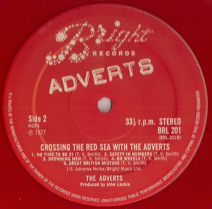 The Adverts – Crossing The Red Sea With The Adverts – LP red vinyl