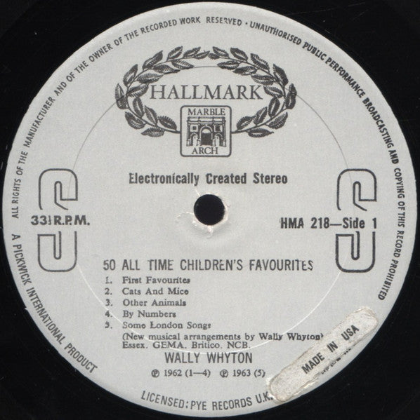 Wally Whyton – 50 All-Time Children's Favourites – LP