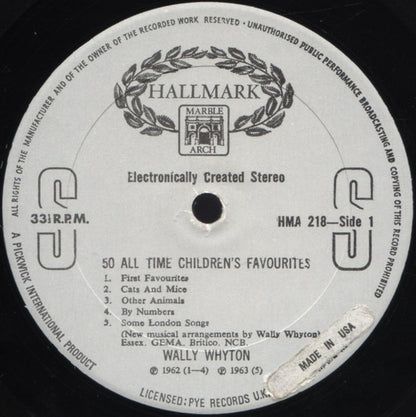Wally Whyton – 50 All-Time Children's Favourites – LP