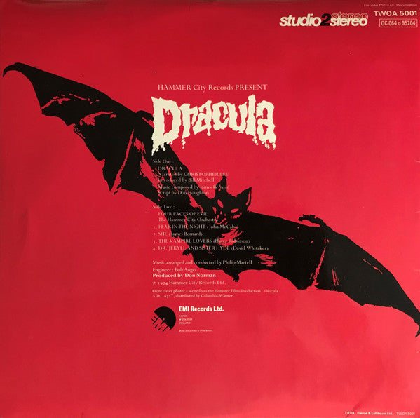 James Bernard with Christopher Lee – Hammer presents Dracula – LP gatefold