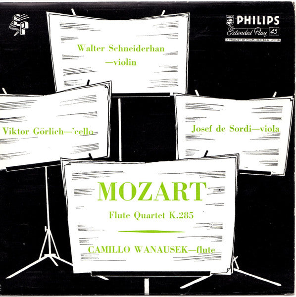 Wolfgang Amadeus Mozart - Die Kammermusik-vereinigung Der Wiener Symphoniker, Camillo Wanausek – Flute Quartet In D, K.285 – 7" EP