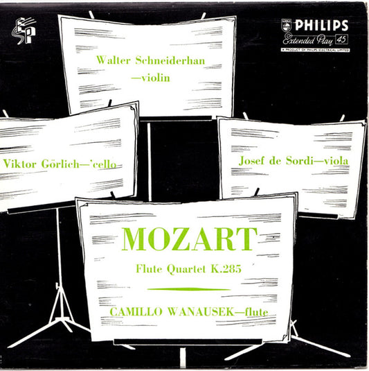 Wolfgang Amadeus Mozart - Die Kammermusik-vereinigung Der Wiener Symphoniker, Camillo Wanausek – Flute Quartet In D, K.285 – 7" EP