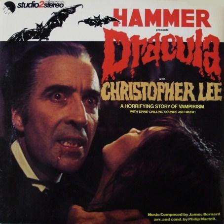 James Bernard with Christopher Lee – Hammer presents Dracula – LP gatefold