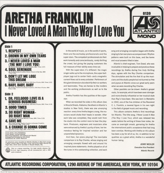 Aretha Franklin – I Never Loved a Man the Way I Love You