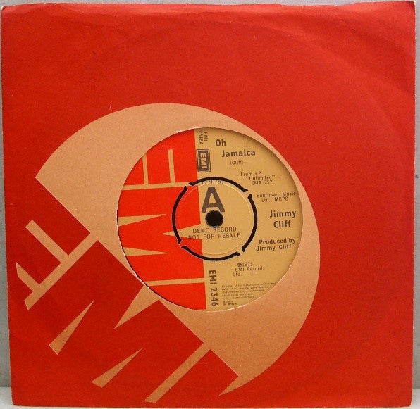 Jimmy Cliff – Oh Jamaica – 7” promo