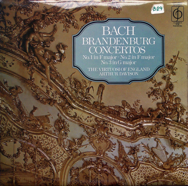 Johann Sebastian Bach, The Virtuosi Of England, Arthur Davison – Brandenburg Concertos No. 1 In F Major • No. 2 In F Major • No. 3 In G Major – LP