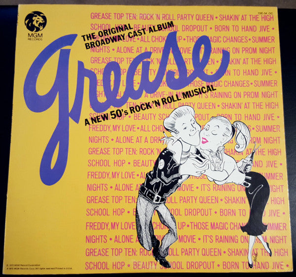 Various – Grease - The Original Broadway Cast Album – LP