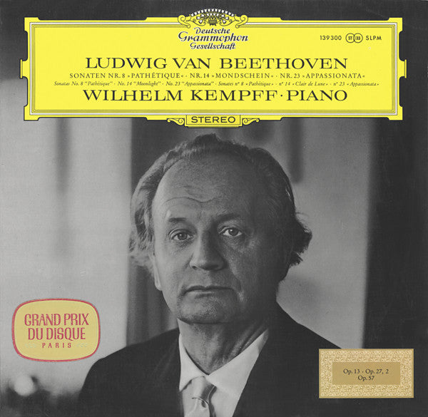 Ludwig van Beethoven, Wilhelm Kempff – Sonaten No. 8 ‘Pathétique’, No. 14 ‘Mondschein’, No. 23 ‘Appassionata’ – LP