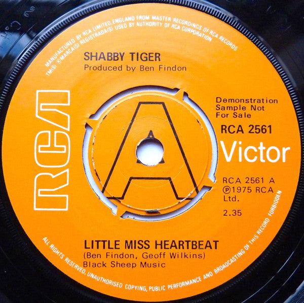 Shabby Tiger – Little Miss Heartbeat – 7” promo