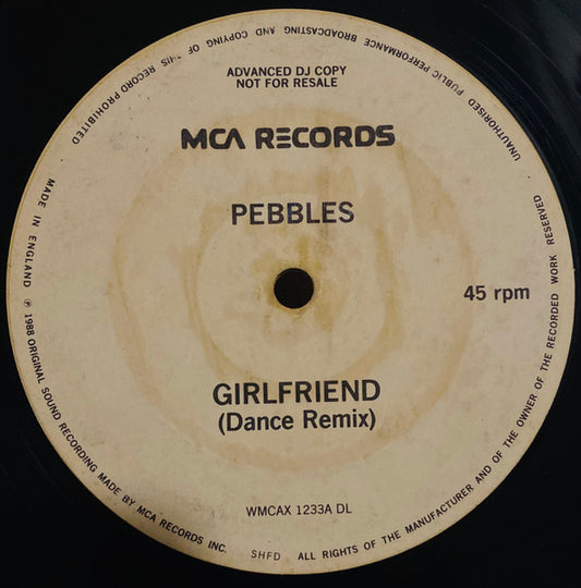 Pebbles – Girlfriend (Dance Remix) 12"