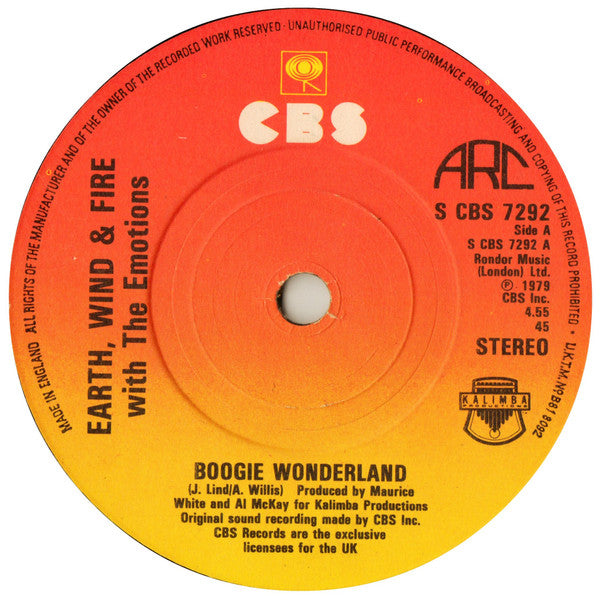 Earth, Wind & Fire, The Emotions – Boogie Wonderland – 7”