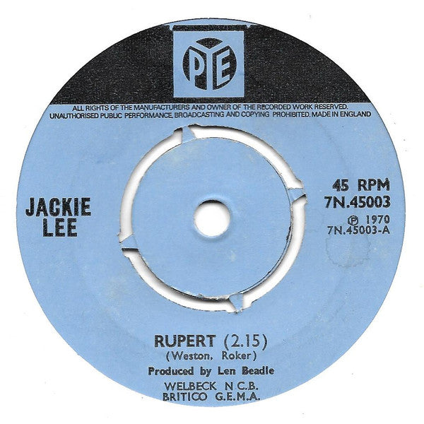 Jackie Lee – Rupert – 7”
