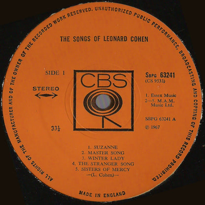 Leonard Cohen – Songs Of Leonard Cohen – LP