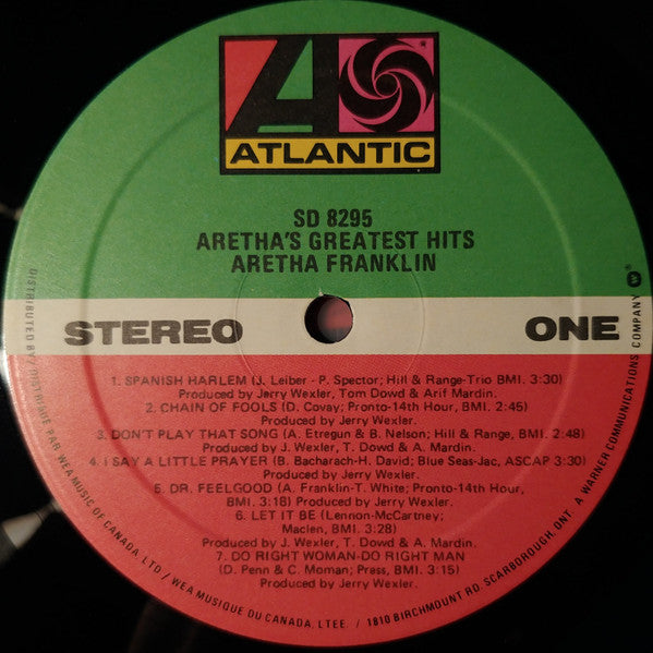 Aretha Franklin – Aretha's Greatest Hits – LP
