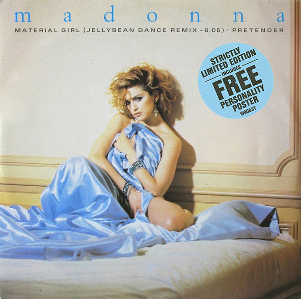 Madonna – Material Girl (Jellybean Dance Remix - 6:05) / Pretender – 12" + poster