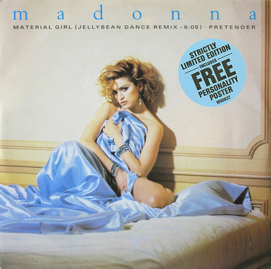 Madonna – Material Girl (Jellybean Dance Remix - 6:05) / Pretender – 12" + poster