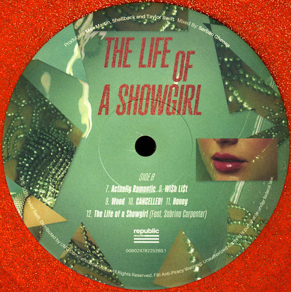 Taylor Swift – The Life of a Showgirl (orange glitter vinyl)