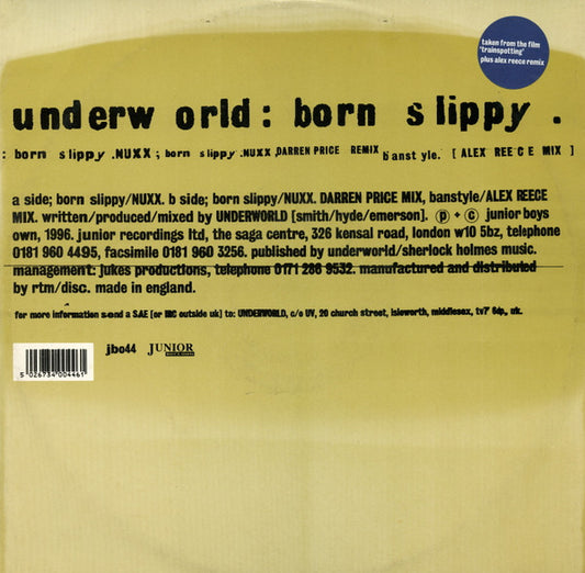 Underworld – Born Slippy – 12"