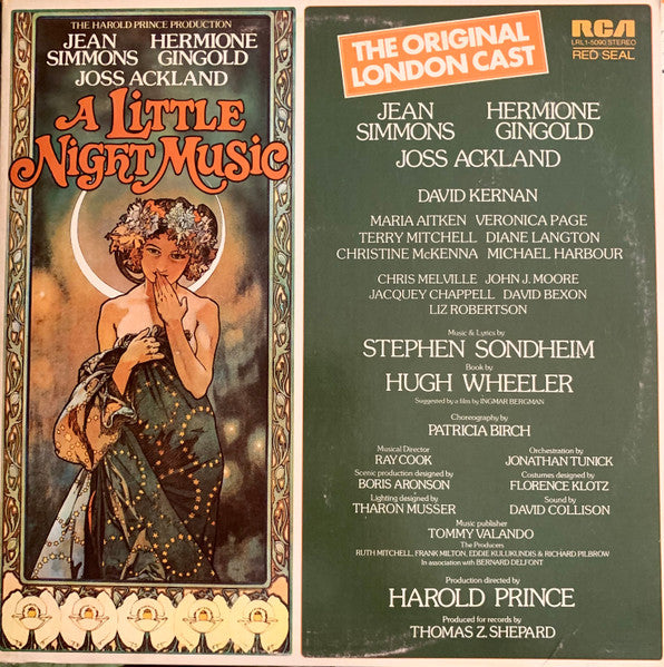 Stephen Sondheim, Jean Simmons, Hermione Gingold, Joss Ackland – A Little Night Music (Original London Cast) – LP