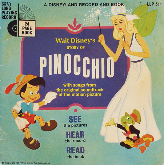 Jean Aubrey – Story Of Pinocchio – 7" + storybook