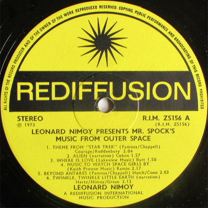 Leonard Nimoy – Mr Spock Presents Music From Outer Space – LP